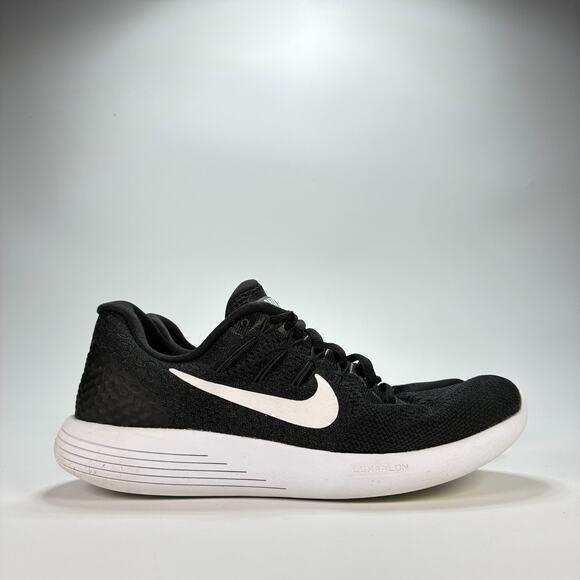Nike Lunarglide 8 Black Lightweight Lace Running Shoes AA8677-001 Women's Size 7 - Picture 1 of 10